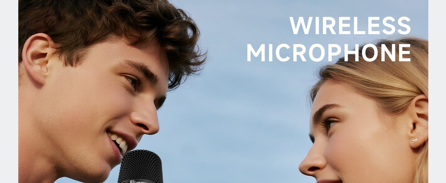 Wireless Microphones, Metal Dynamic Wireless Microphones with One-to-One Chip Connection and Rechargeable Receiver, 40H Duration, 200FT Range Receiving, Performance Vocal, Karaoke Microphone for Singing Wireless Microphones, Metal Dynamic Wireless Microphones with One-to-One Chip Connection and Rechargeable Receiver, 40H Duration, 200FT Range Receiving, Performance Vocal, Karaoke Microphone for Singing
