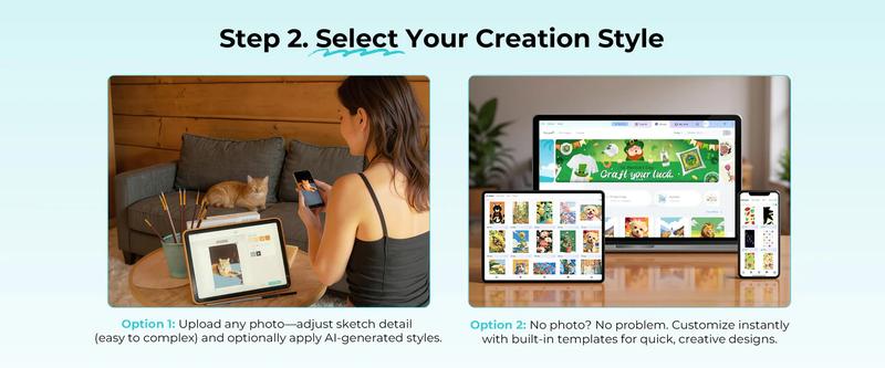 LOKLiK by HTVRONT iPaint Machine for Painting - Custom Paint by Number Sketch by Self, Beginner Friendly to Personalize Paint By Numbers Kit for Adults,White