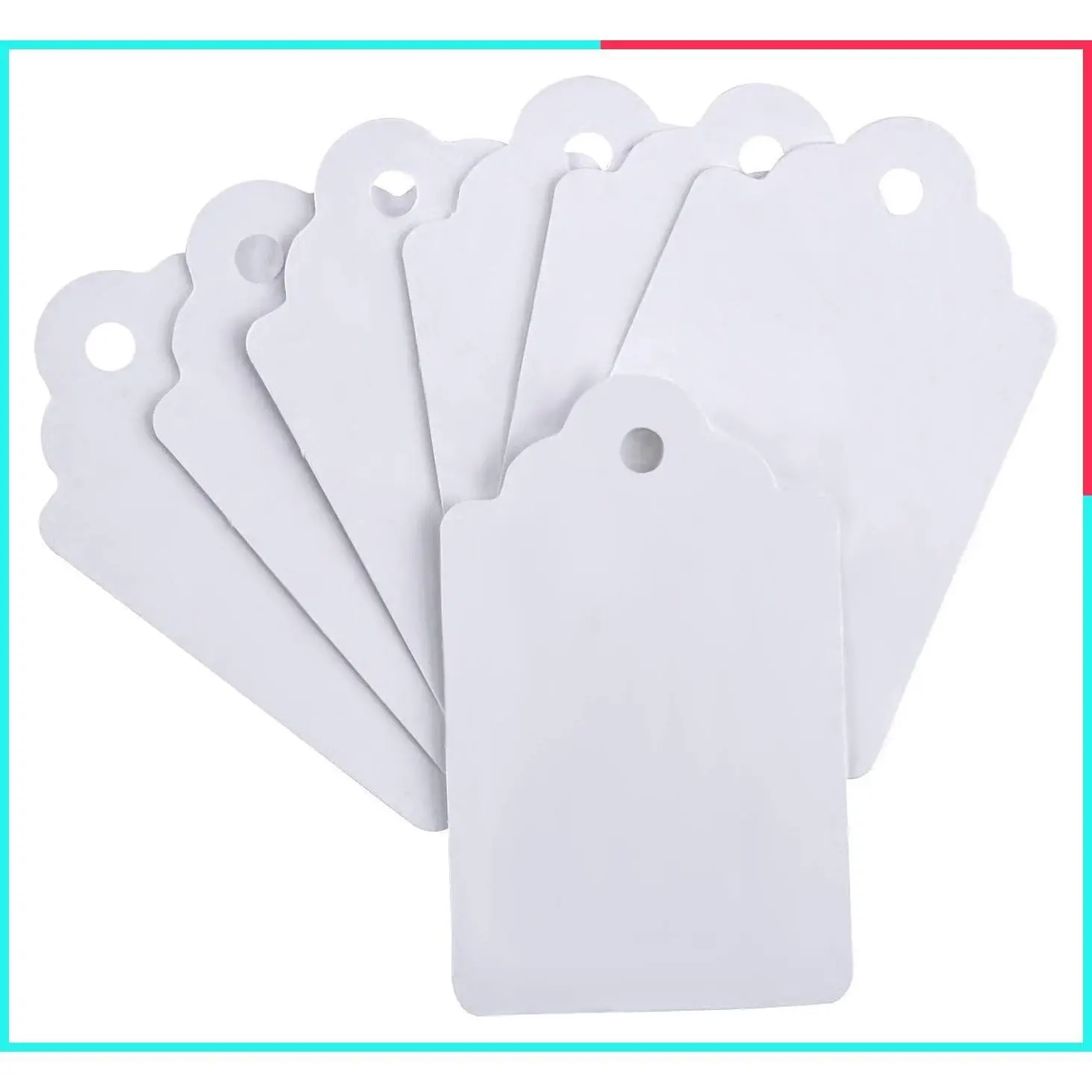 1000 Pcs White Unstrung Price Tags for Tagging Gun, 1.75" x 1.093" Marking Tags, Merchandise Pricing Labels for Clothing, Jewelry, Shoes, Gifts, Yard Sales & Garage Sale Supplies