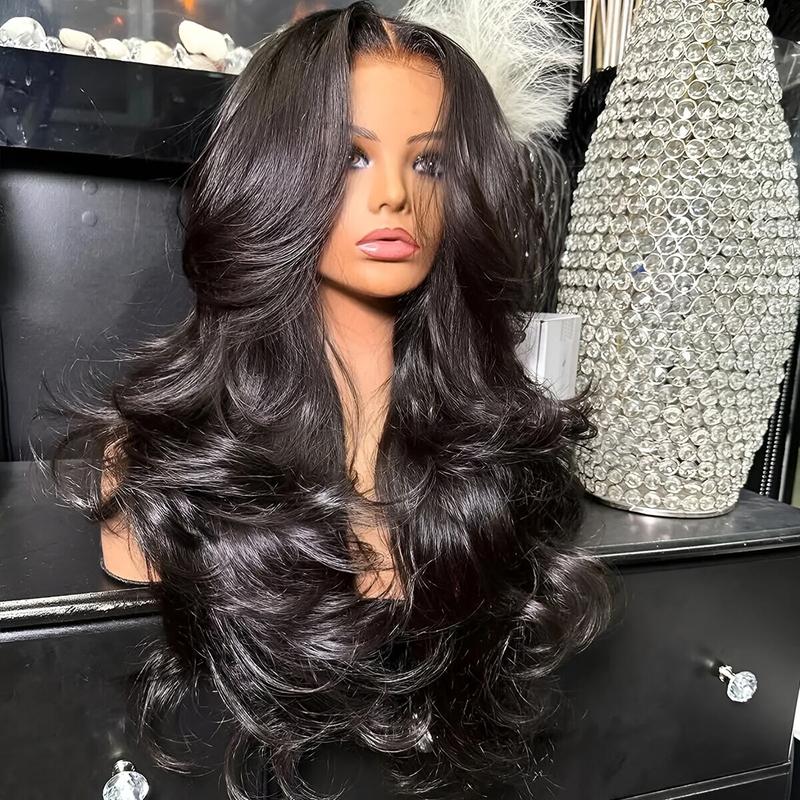 Mscoco Curtain Bangs Body Wave Human Hair Wig 6×5 Ready To Go Glueless Hd Lace Wig Face-Framing With Layers