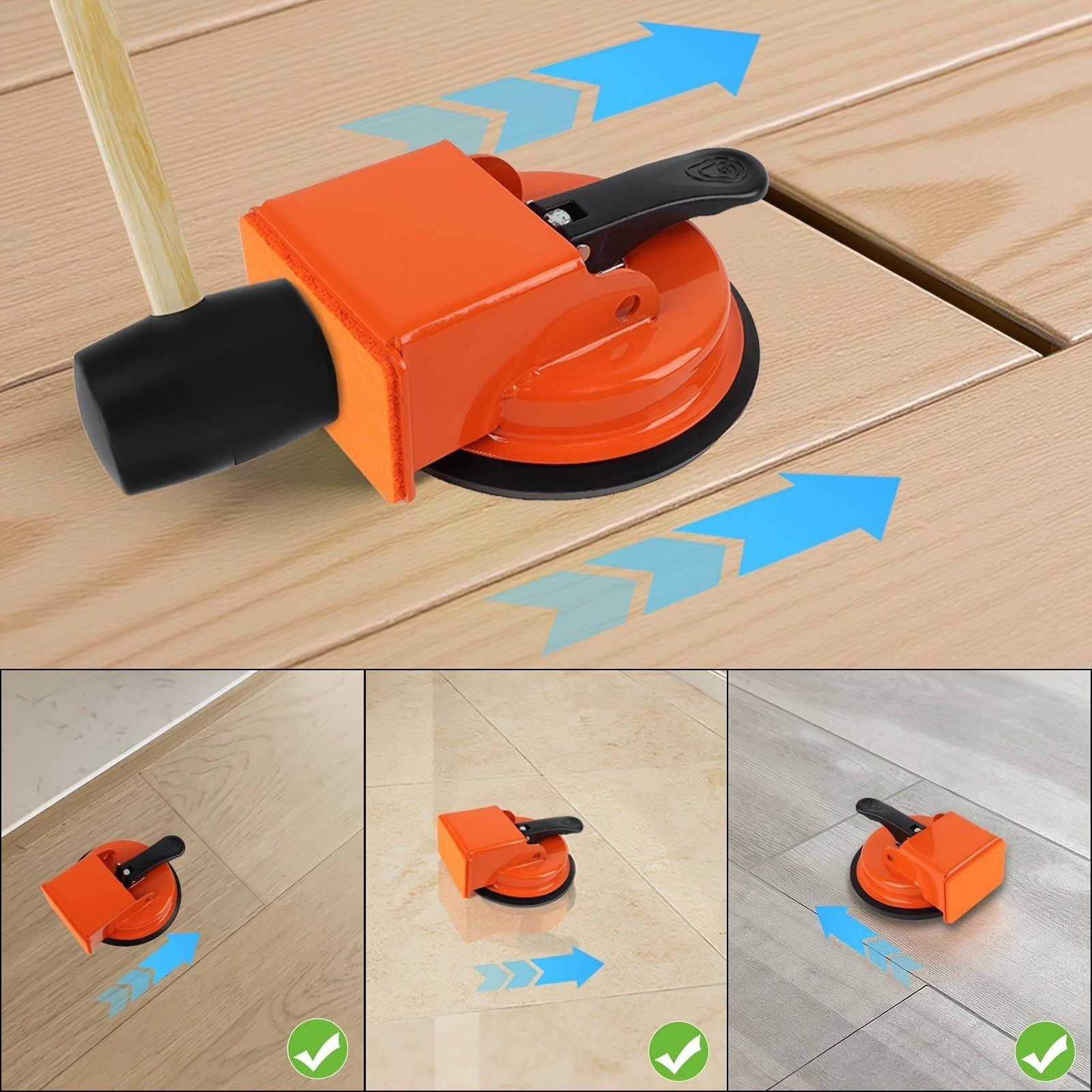 Floor Gap Repair Suction Tool Set, Professional Home Tools Kit for Flat Surfaces, Tiles, Wood Boards, PVC, Glass Floors, Includes 3 Transparent Pads