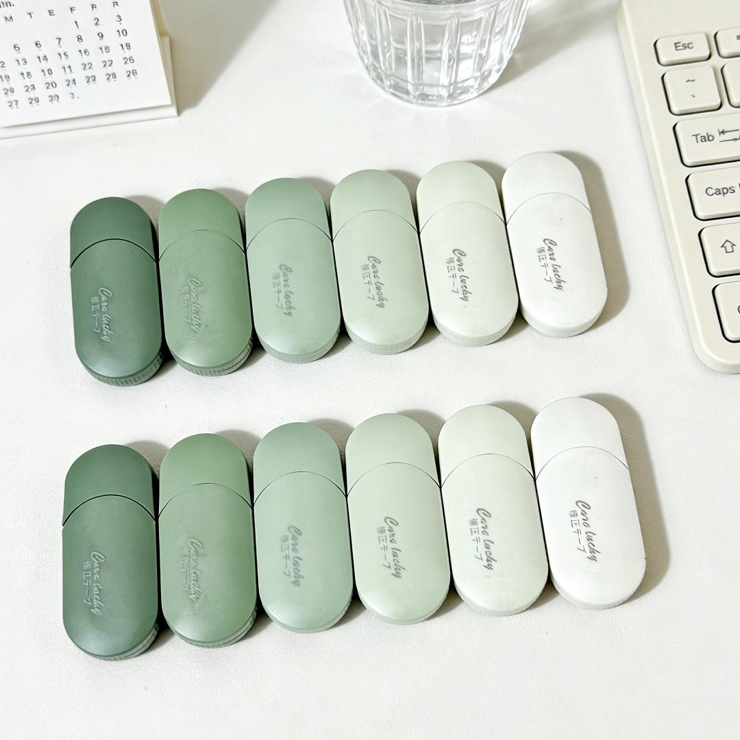 6-Piece Compact Portable Correction Tape Set, Ergonomic Handle, Smooth Coverage, Scratch-Resistant, Quiet Operation, Office & School Supplies