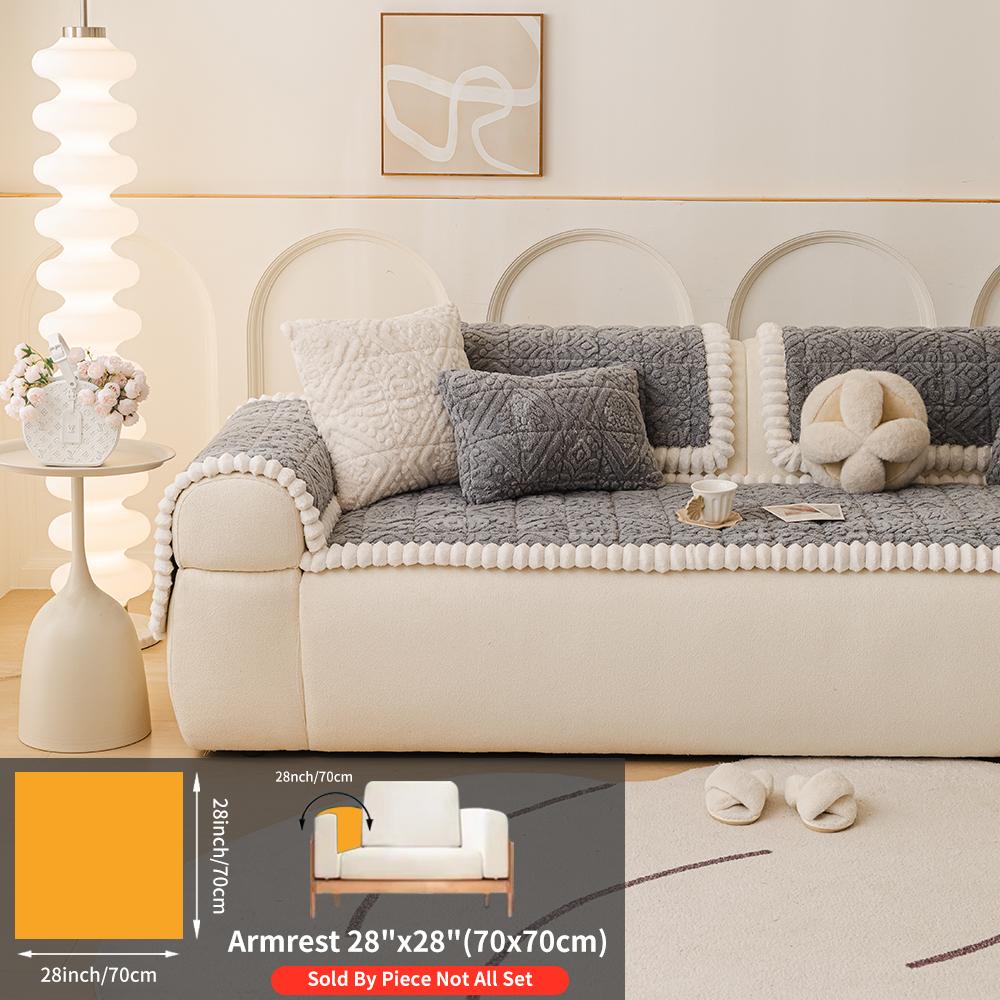 Thick Bohemian Style Quilted Sofa Cover for Autumn Winter, Non-Slip Pet Protection, Fits Two-Seat to Four-Seat Sofas #TOP PICKS