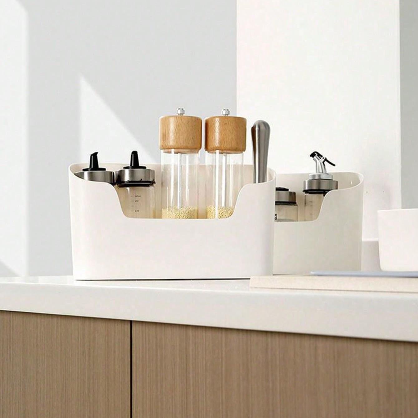 Wall-Mounted Storage Box, Space-Saving Organizer, Kitchen & Bathroom Shelf, Adhesive Wall Holder, Ideal for Home Decor