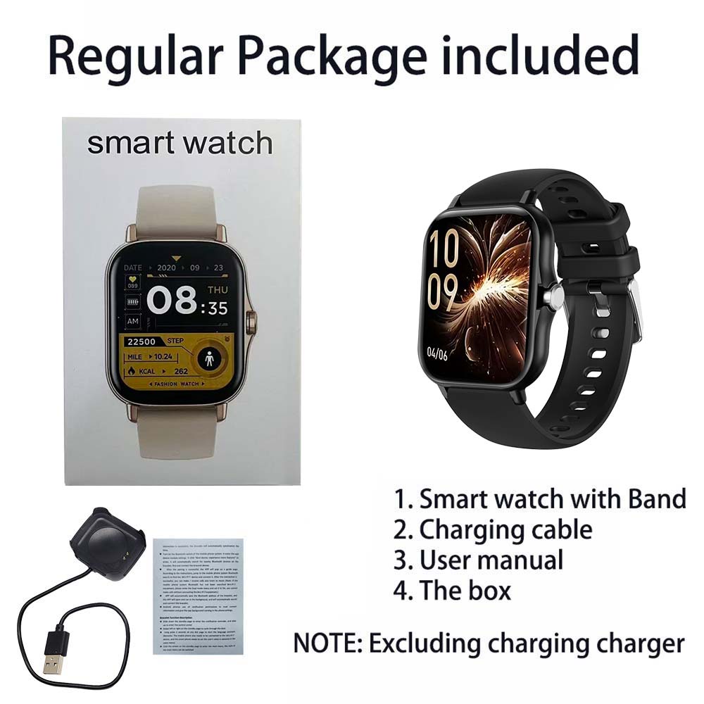 Lavish HD Full Screen Touch Smartwatch for Men & Women, Phone Calls, Text Notifications, Sports Mode, Distance Tracking, Compatible with iPhone & Android