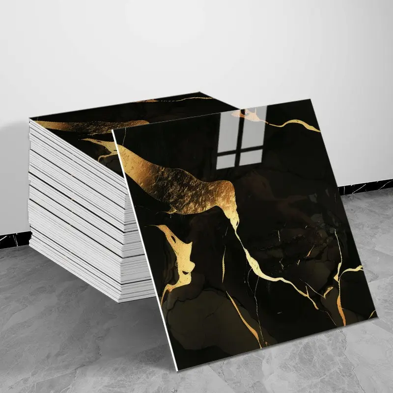 Self-Adhesive Wall Sticker, Marble Pattern, Waterproof Oilproof Stain Resistant, Easy to Cut, 30x30cm, Multiple Patterns, Luxury Decor Style