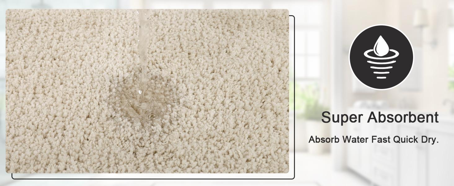 Light Beige Microfiber Bath Rugs Set of 3 - Non-Slip, Washable, Absorbent - 16"x24" Mat, 20"x24" U-Shape Rug, 19"x21" Lid Cover - Ideal for Bathrooms, Shower, Laundry, Everyday Use, Great Gift, Machine-Washable, Water Absorbent