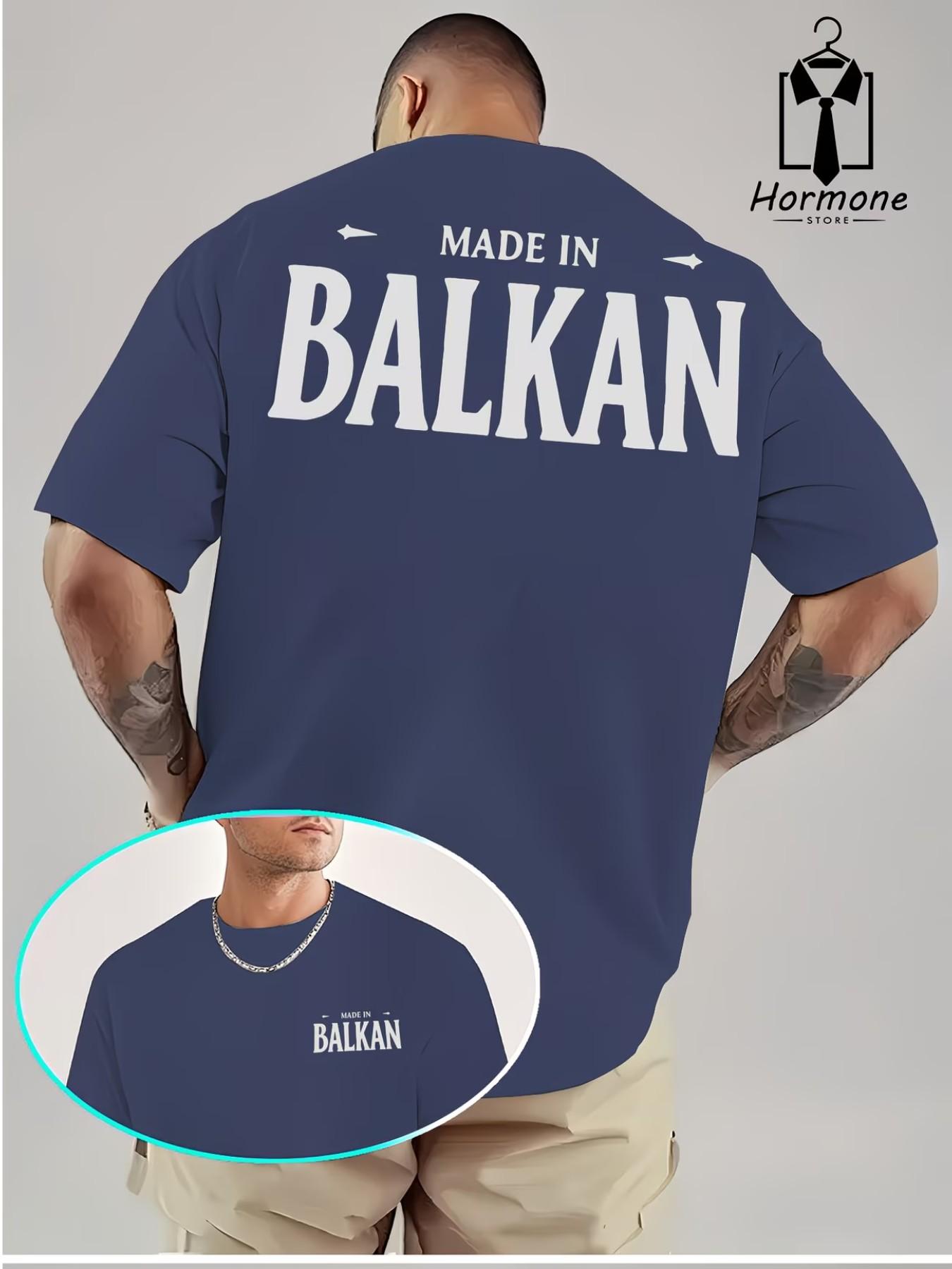 Balkan Style Graphic Tee, Unique Fashion for Trendy Men, Casual Long Fitted H-Type Shirt, Must-Have for Cultural Enthusiasts