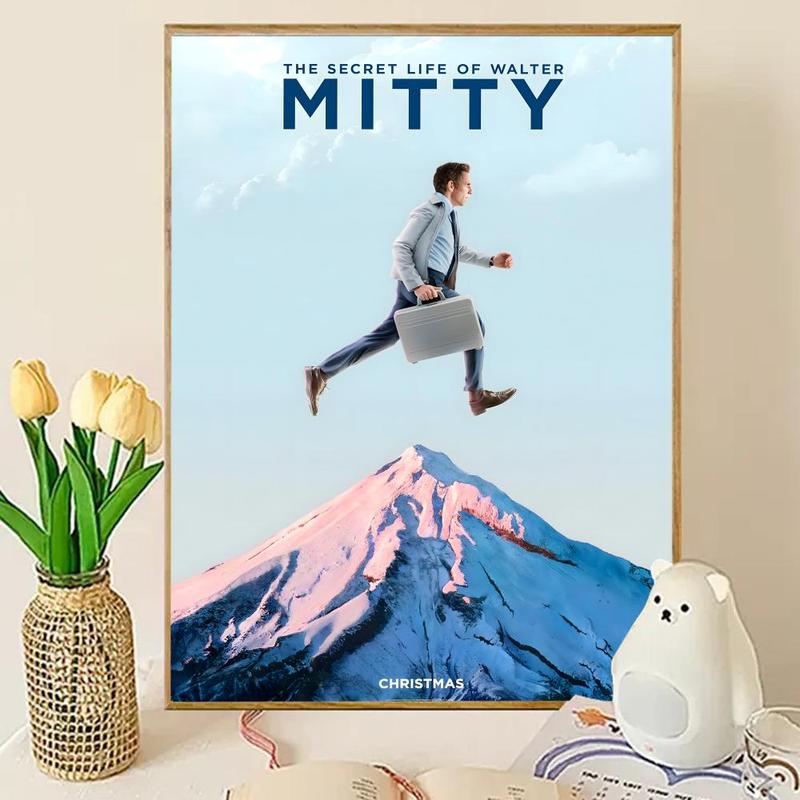 The S-Secret Life of Walter Mitty Poster Sticky Waterproof Wall Art High Quality Print Aesthetic Home Living Bedroom Decor Trendy Room Decoration Easy-To-Apply Gift Durable