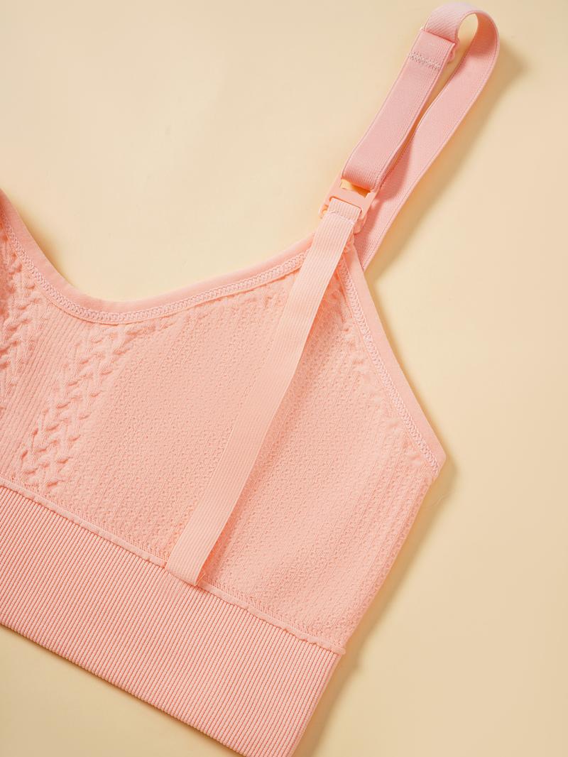 Maternity Solid Color Wireless Bra, Comfortable Breathable Seamless Nursing Bra, Maternity Underwear for Pregnancy & Postpartum, Maternity Bras