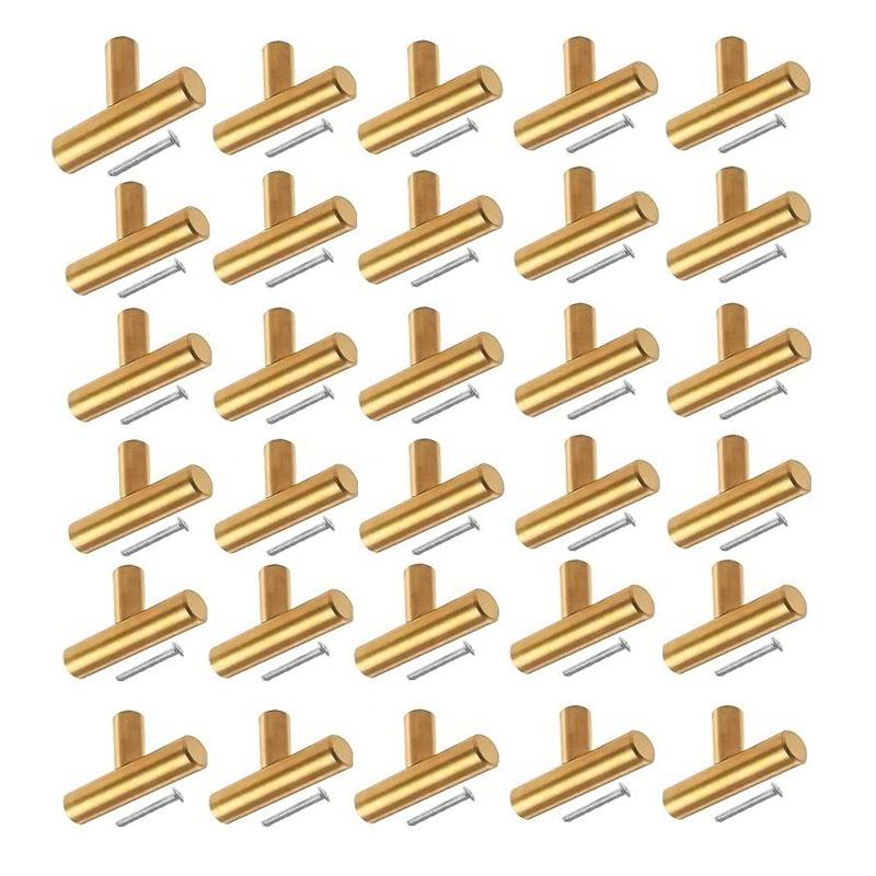 Modern Rectangular Cabinet Knobs and Pulls, Door Hardware, 50mm Long Single Hole Door Handles with Screws, Easy Installation, Simple Design