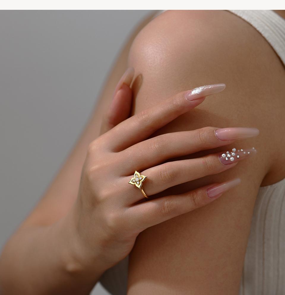 Luxury D VVS1 Color Synthetic Moissanite Ring for Women Engagement Wedding Party Fine Jewelry Sterling Silver Gift New Springtok Outdoorfun R263