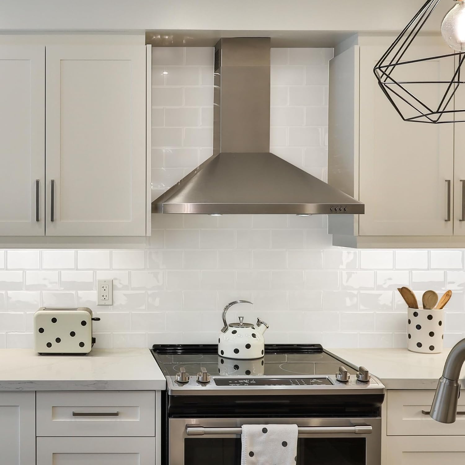 STICKGOO Thicker Design White Subway Tile Peel and Stick Backsplash, 12”×12” Stick on Wall Tiles, Self Adhesive Tile Sticker for Kitchen Backsplash and Bathroom Easy Installation Durable STICKGOO Thicker Design White Subway Tile Peel and Stick Backsplash, 12”×12” Stick on Wall Tiles, Self Adhesive Tile Sticker for Kitchen Backsplash and Bathroom Easy Installation Durable