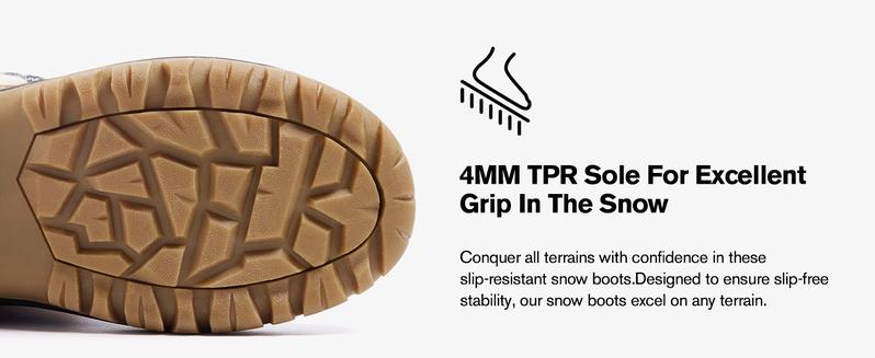 ALEADER Women's Winter Anti-Slip Fashion Warm Snow Boots | Waterproof Shell Hiking Boots | Classic Versatile Duck Boots | Brown Grey Walking Shoes Footwear