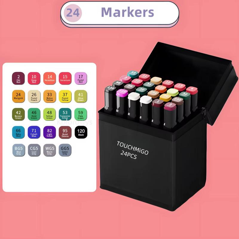 Alcohol Art Markers Set, Dual Tips Fine & Chisel,Art Markers,Professional Permanent Sketch Markers for Adult Coloring Drawing Sketching Coloring Artist Pens and Underlining