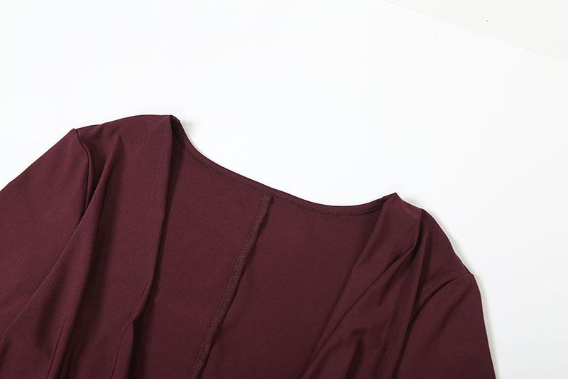 DOUCIU Autumn Street Personality Basic Solid Color Sports Casual Tight Sexy Hot Women'S Thin Long Sleeve Hollow Metal Decoration Body Shaping Jumpsuit Trousers