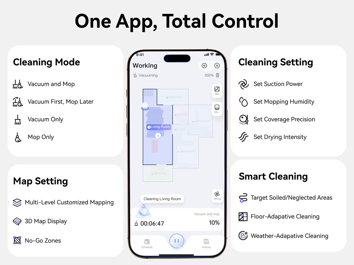 NARWAL Freo Z10 Robot Vacuum and Mop Combo, Tangle Free Robot Mop, 15,000Pa Suction, Adapts to Hard-to-Reach Areas, Self-Emptying, Mop Washing & Drying, Obstacle Avoidance, for Pet Hair & Hard Floor NARWAL Freo Z10 Robot Vacuum and Mop Combo, Tangle Free Robot Mop, 15,000Pa Suction, Adapts to Hard-to-Reach Areas, Self-Emptying, Mop Washing & Drying, Obstacle Avoidance, for Pet Hair & Hard Floor