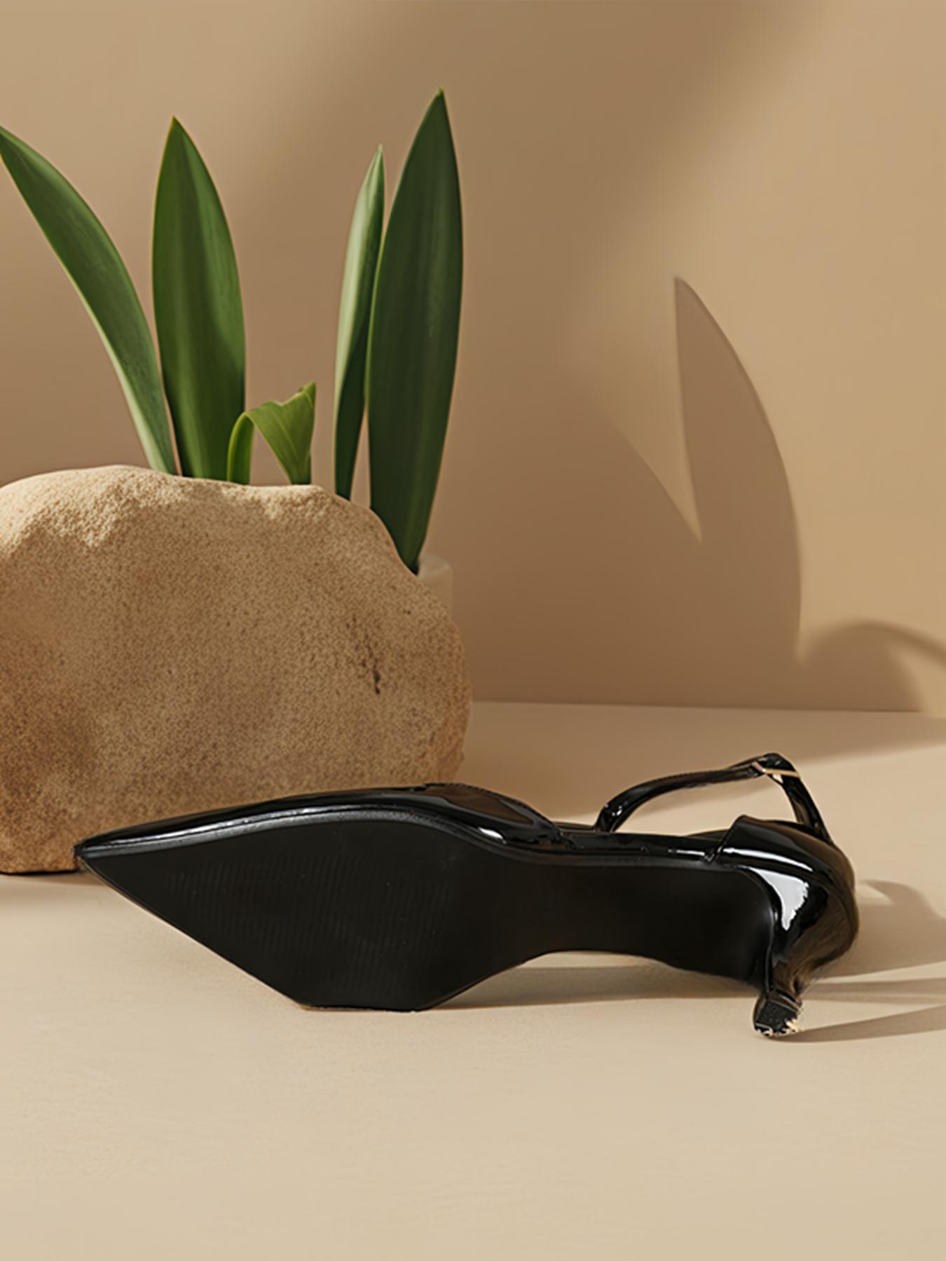 Women's Fashionable Solid Color High Heel Pumps, Elegant Pointed Toe Ankle Strap Heels for Party, Daily Clothing Decor for Women, Party Footwear