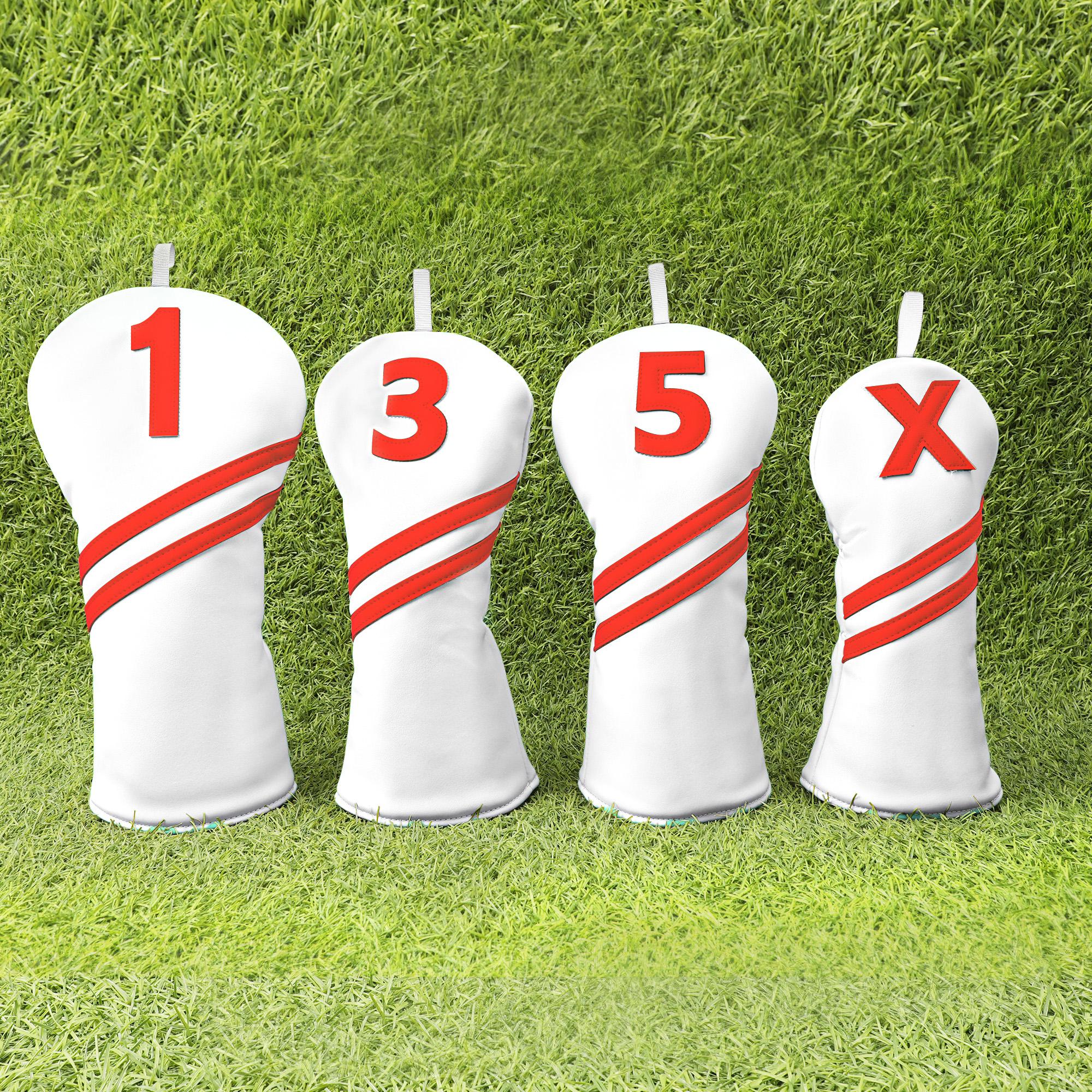 1 golf club cover,Simple classic striped design,suitable for drivers, fairway and hybrids,available in 5 colors