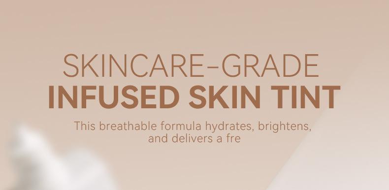 Lightweight Flawless Foundation, Evens Skin Tone, Hydrating Concealing Foundation, Matte Texture, Non-caking, Naturally Brightening, Creates A Natural Base Makeup Effect, Essential Facial Makeup.