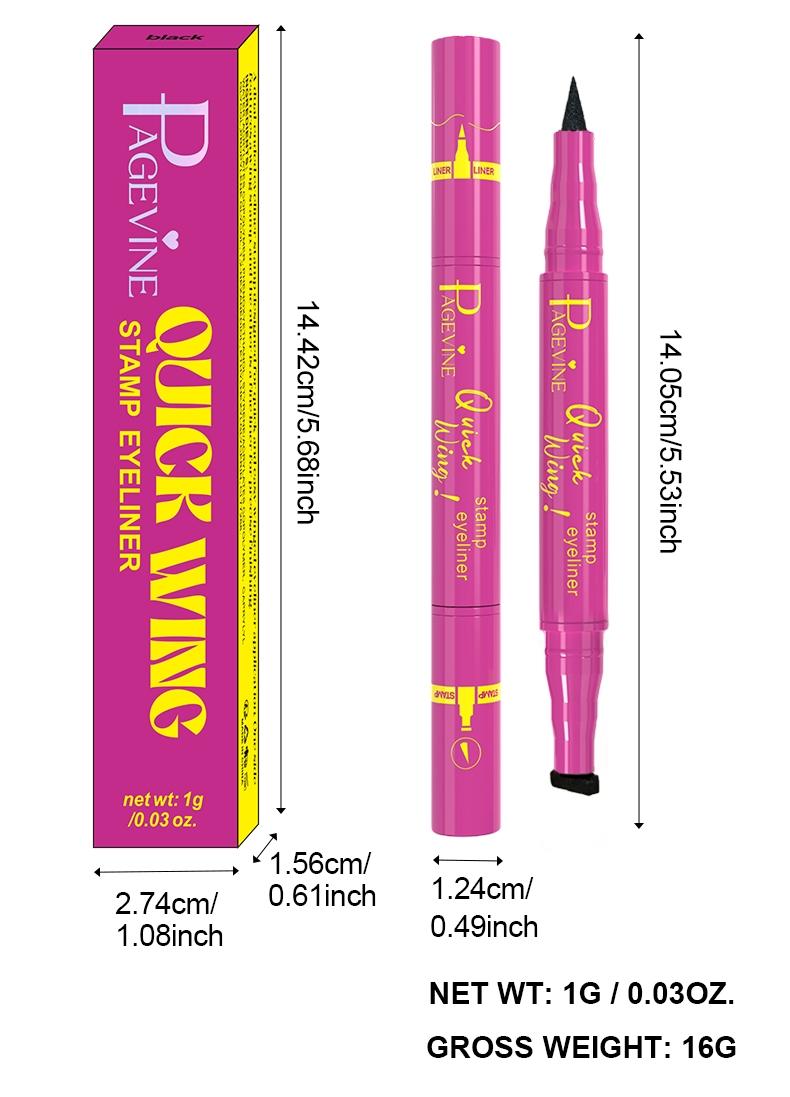 2-In-1 Dual Head Wing Stamp Wings Eyeliner Liquid Pen, Easy Cat Eye Template Makeup Tool, Waterproof Sweatproof Long-Lasting