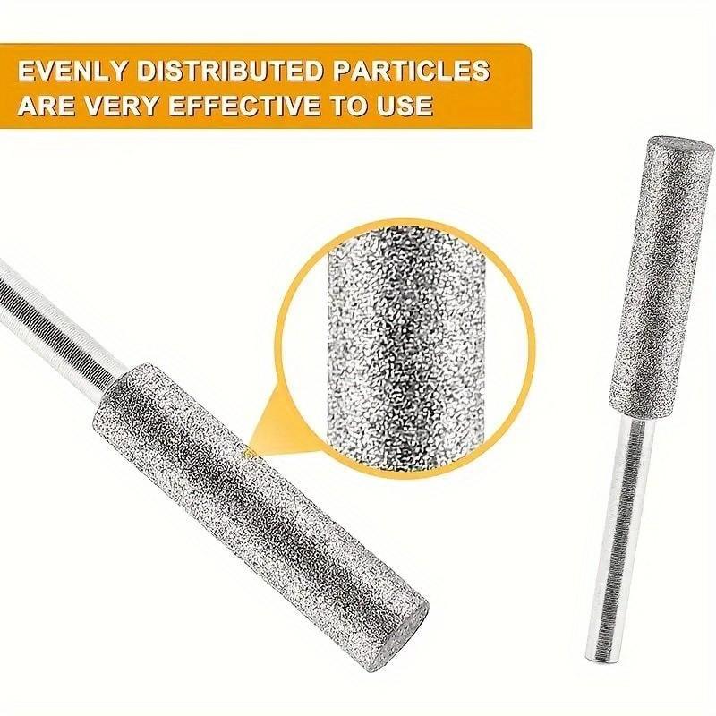 10 Piece Diamond Chainsaw Sharpener Set, Titanium Coated Cubic Zirconia Grinding Discs, Ideal for Cutting Jade, Glass, Metal, Wood