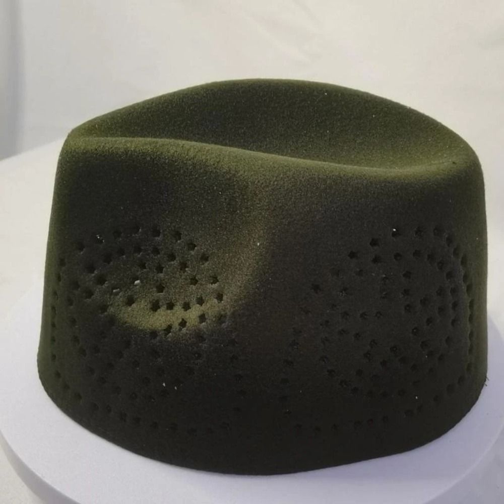 New Fabric Prayer Caps Soft Breathable Taqiyah Hat Hollowout Ethnic Festival Caps Worship