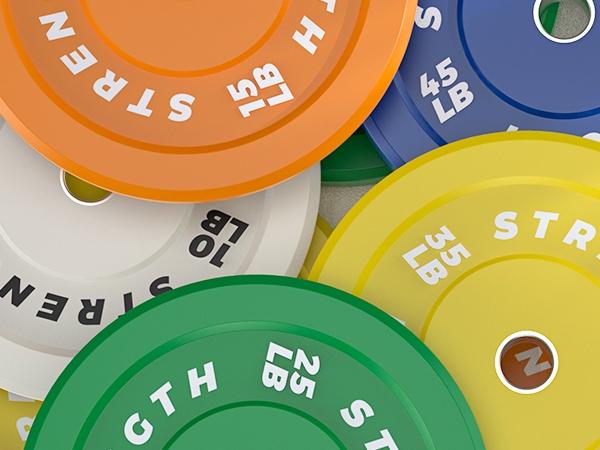 2-inch Olympic Weight Plates,- Low Noise & Floor Protection , 10lb to 45lb Weights for Strength Training, Weightlifting, Crossfit, Weight Plate for Barbell