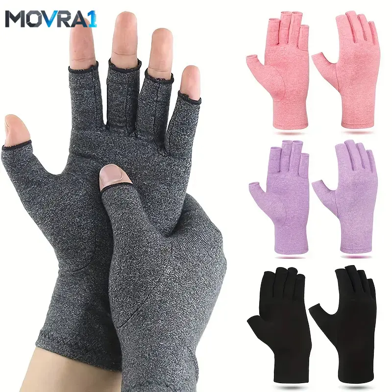 MOVRA1 1pair Compression Gloves - Size Up - Outdoor Accessories Active Pink Fingerless Purple Warmth Pink Pink Pink