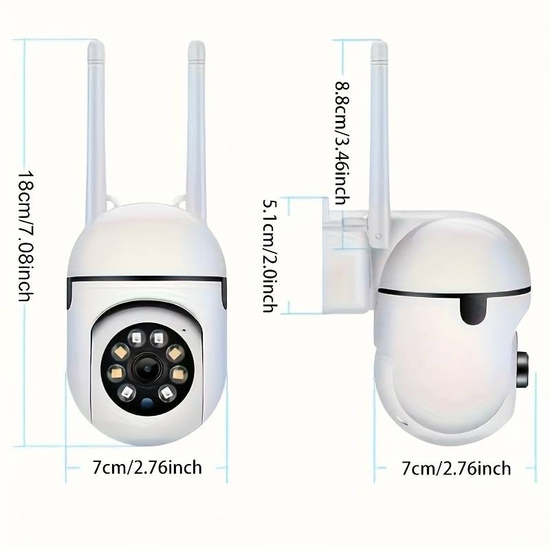 Wireless Security Camera, 355-Degree Rotation Security Camera with Auto Tracking, HD Night Vision Camera with Wireless Alarm, Two-Way Talk Indoor Monitor