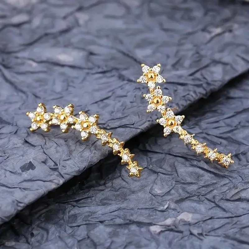 Stainless Steel Floral Earrings for Women, Elegant Border Design, Hypoallergenic Flower Studs, Valentine's Gift, Wedding & Daily Jewelry