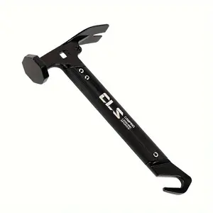 Mini Multifunctional Stainless Steel Outdoor Tent Hammer with Aluminum Alloy Handle, Tent Stake Remover, and Camping Tarpaulin Nail