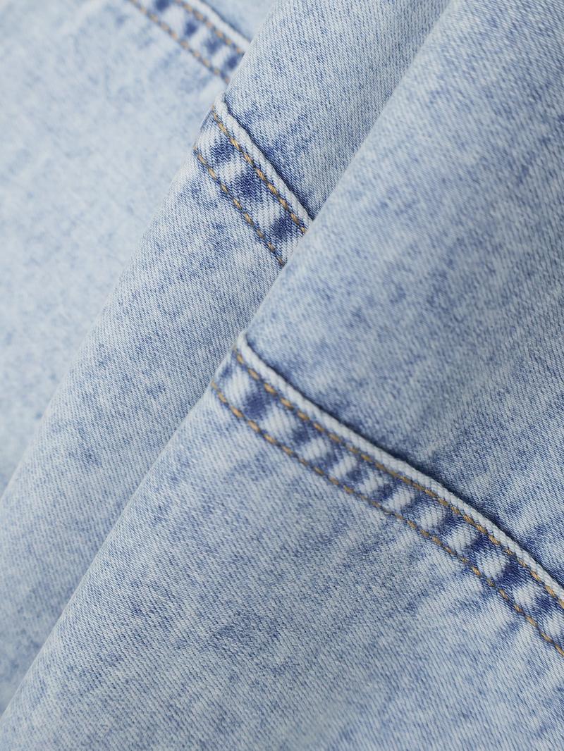 Women's Plain Denim Vest, Casual Sleeveless Vest for Summer, Ladies Clothes for Daily Wear, Minimalist Fitted Vest