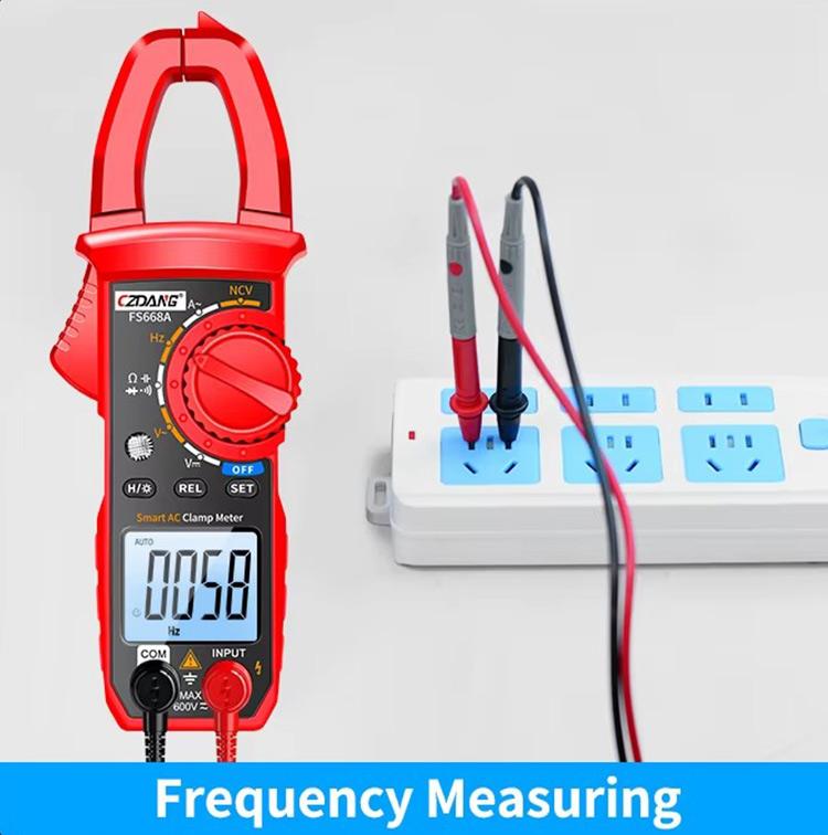 Clamp Meter Multimeter Dcv Acv Aca Ohm Capacitance Hz Diode Continuity Test, Digital Clamp Tester with Ncv Detection