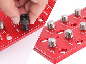 AltitudeCraft Thread Checker, Nut and Bolt Thread Checker, Bolt Size and Thread Gauge, Bolt and Nut Identifier Gauge, Bolt Gauge Wall Mountable