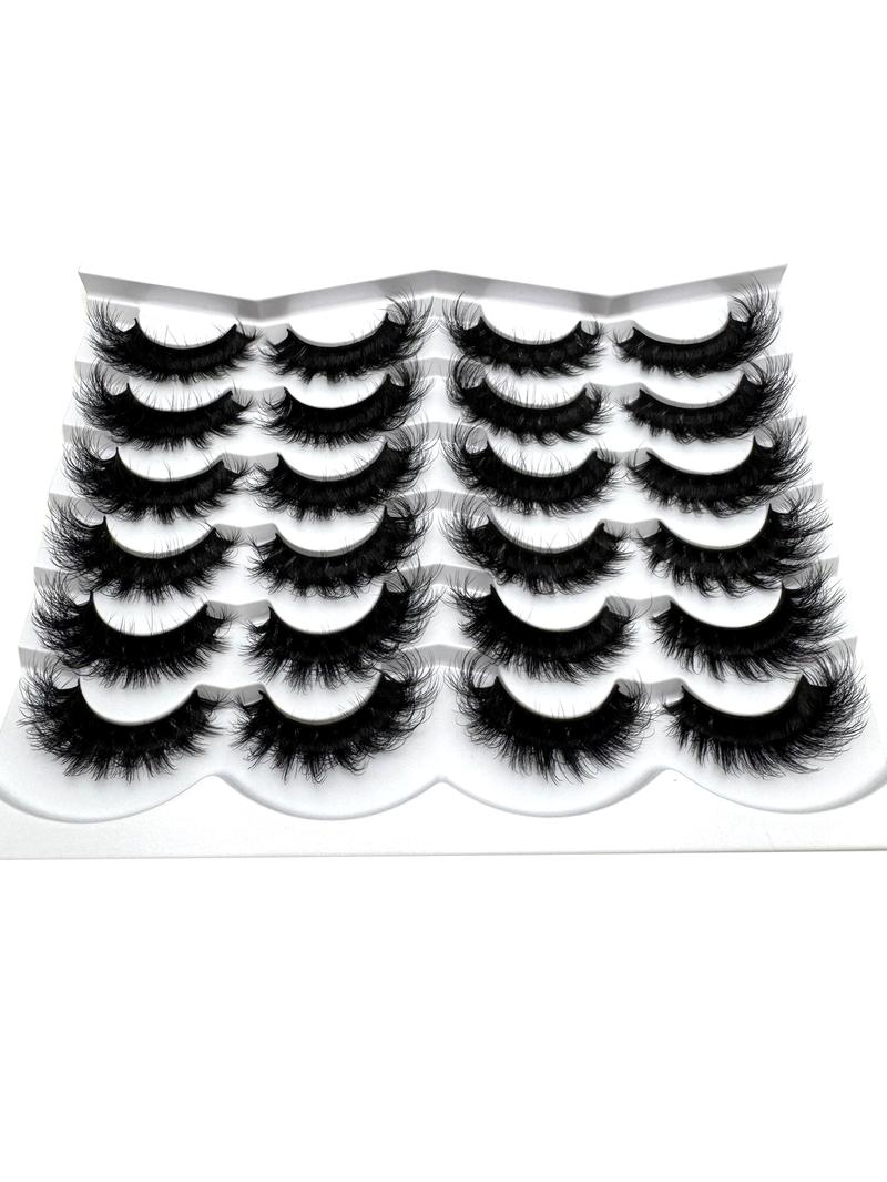 MKYDCG Dramatic Long Thick Volume 12 Pairs Cat Eye Lashes Fluffy Faux Mink 8D Wispy False Eyelashes Makeup Cosmetic Enhancer MKYDCG Dramatic Long Thick Volume 12 Pairs Cat Eye Lashes Fluffy Faux Mink 8D Wispy False Eyelashes Makeup Cosmetic Enhancer