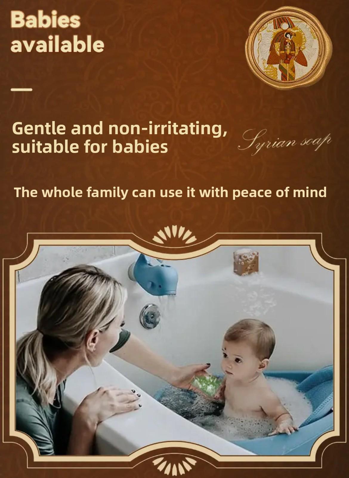 Ciofy Syria Import 10% Laurel Oil Olive Soap, Deep Cleaning Face Wash Bath Ancient Soap, Single Item, Non-Flammable, No Ca Prop 65