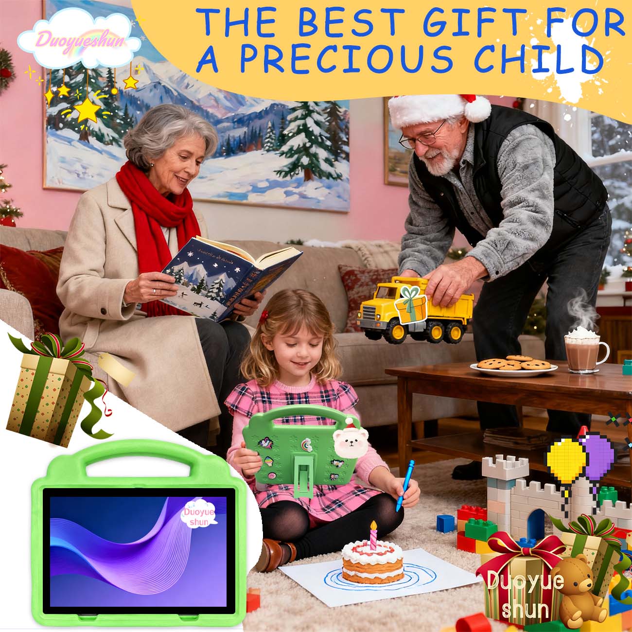 10.1 Inch HD Screen Android Tablet PC, Learning Entertainment Tablet, Dual Sim Card Support, Bluetooth-compatible & WiFi Connectivity, Ideal for Education & Entertainment