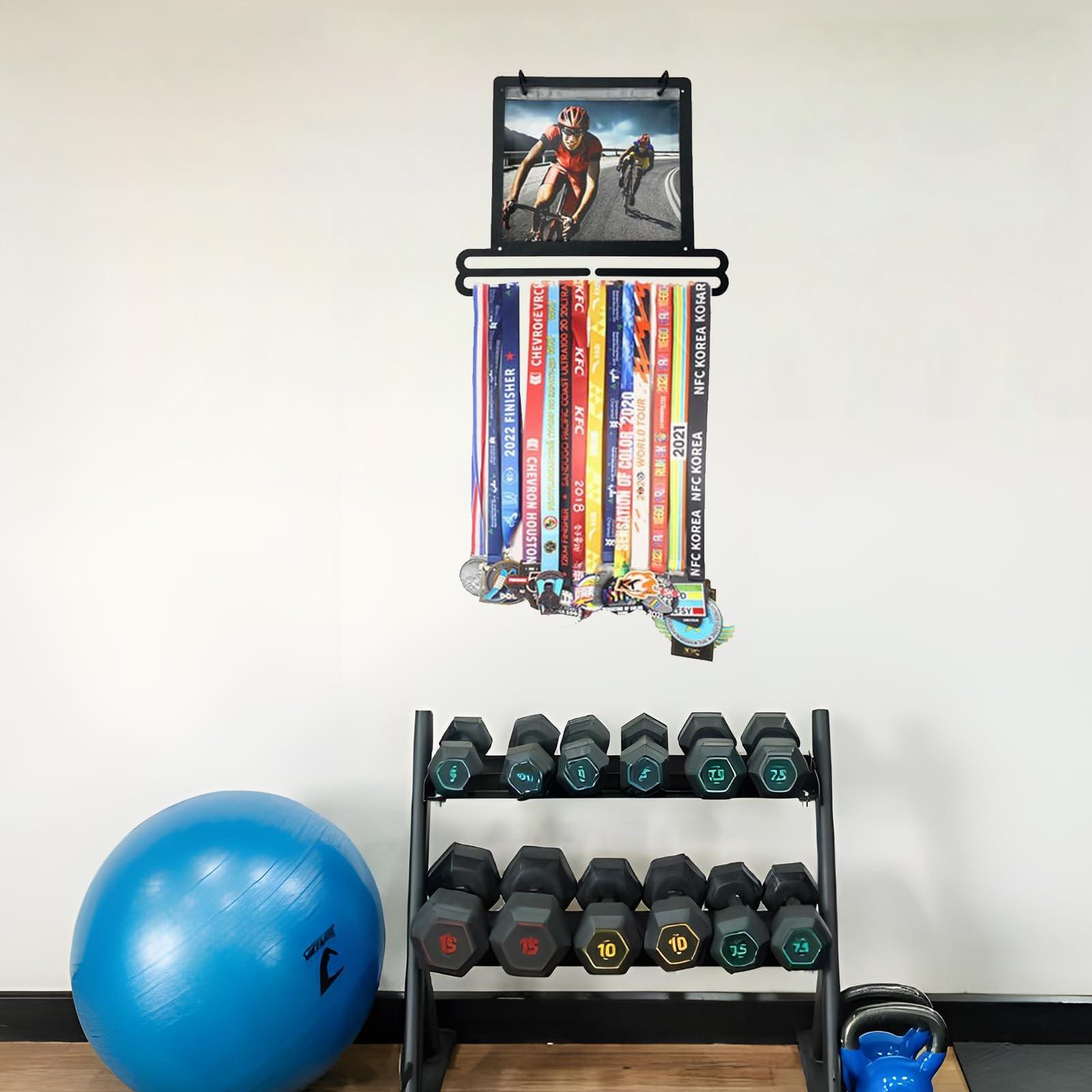 Metal Wall-Mounted Iron Medal Hook Display Stand, Square Rack with Number Plate Holder, Wall Decor, Award Hanger, Home Decoration