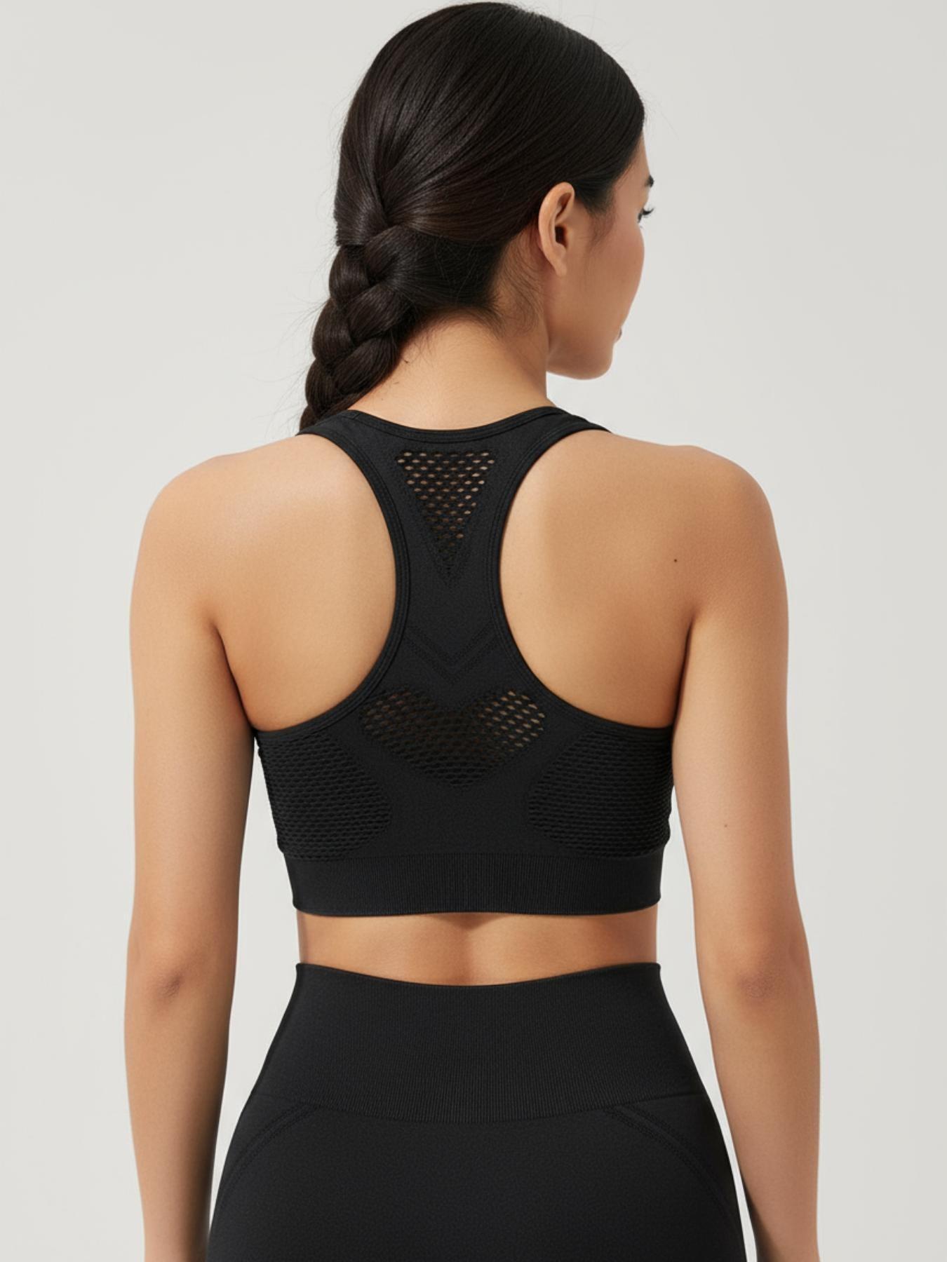 High Elastic Compression Sports Bra, Buttery Soft Gym Bra for Pilates, Daily Active Wear, Comfortable and Supportive Athletic Top