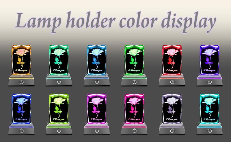 3D Rose Multicolor Crystal Gifts- I Love You ,Perfect Valentines Gift Ideas for Her My Girlfriend Wife Mom - Unique Anniversary Birthday Presents gifts boyfriend,gifts for boyfriend,valentines gift for bf,valentine's day decor