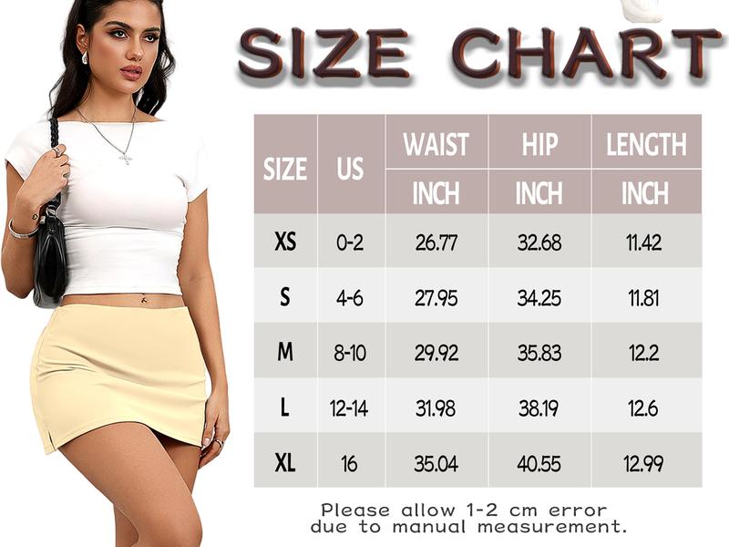 Danysu Mini Skirts For Women Sexy Skirt With Shorts Underneath Slit Summer Sports Vacation Going Out Outfits Stretch Skort