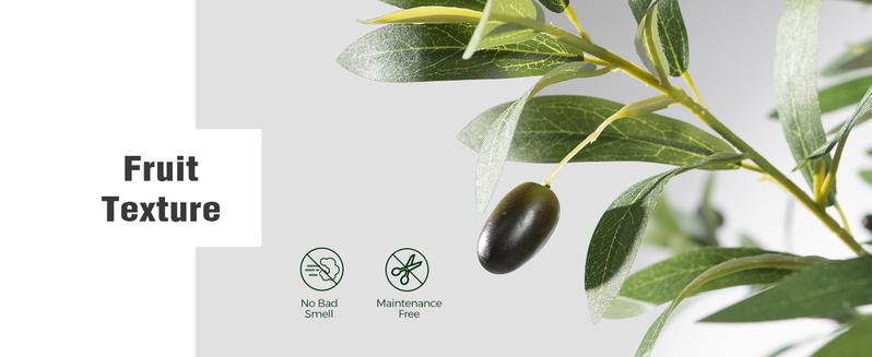 Artificial Olive Tree, Fake Indoor Plants , 6/7/8 Feet Tall- Realistic Large Simulated Potted Tree - Vintage Modern Home Decor For Home Office, Bedroom And Living Room, Thanksgiving Decoration