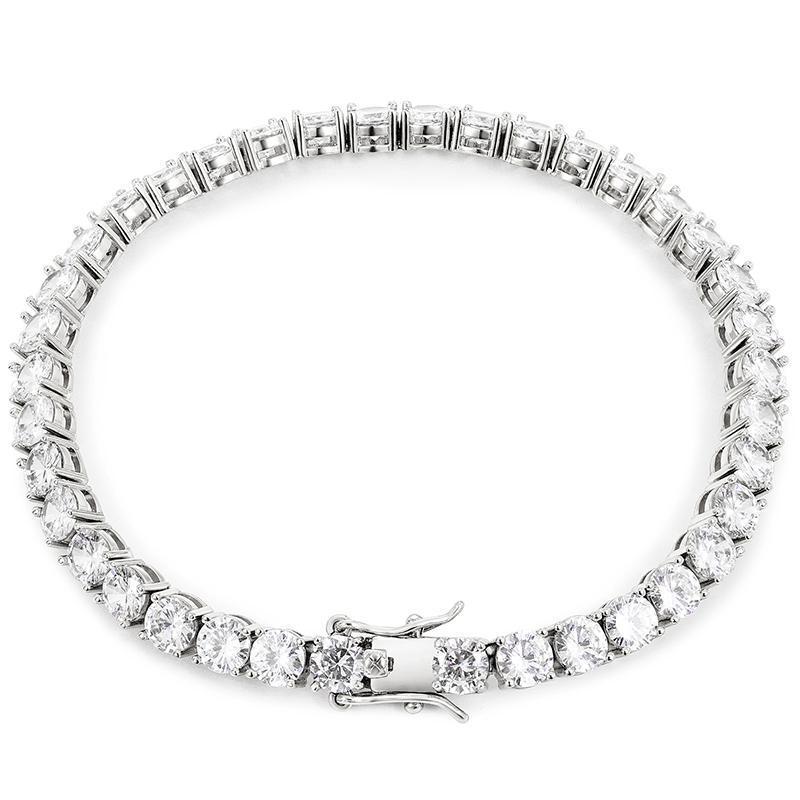 ICEOUTBOX D VVS1 Moissanite Tennis Bracelet Original s925 Sterling Silver Plated 18k White Gold with GRA Bracelets for Women Man