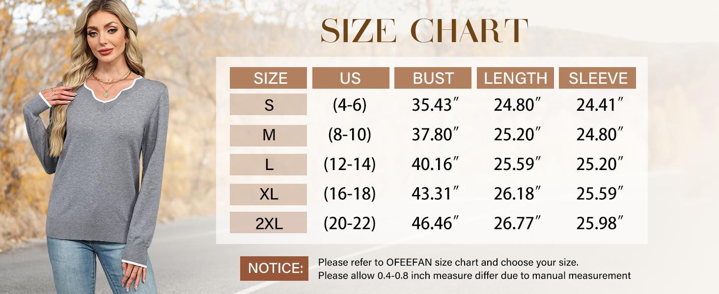 OFEEFAN Women's Soft V-Neck Pullover Sweater Lightweight Knit Top for Layering Casual Apricot Longsleeves OFEEFAN Women's Soft V-Neck Pullover Sweater Lightweight Knit Top for Layering Casual Apricot Longsleeves