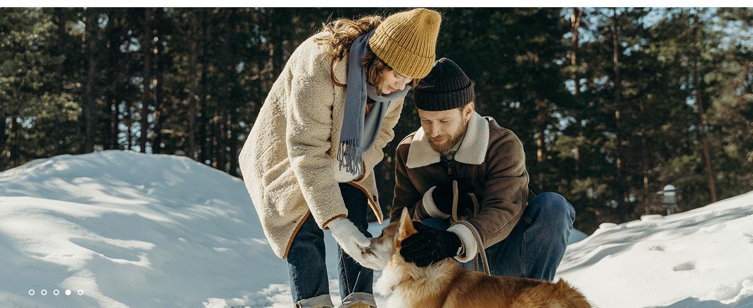 Mishansha Winter Boots for Men & Women Water Resistant Non Slip Soft Lined Snow Boots with Laces for Outdoor Hiking Walking Shoes