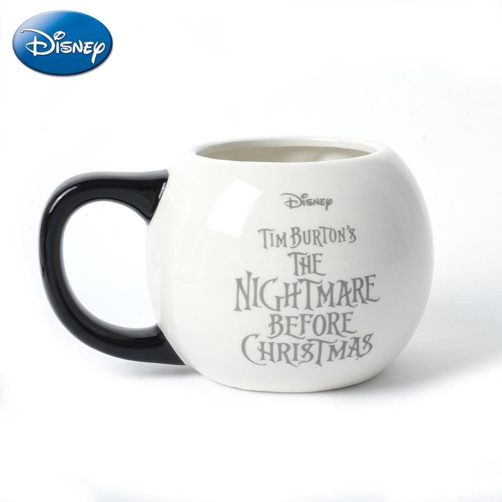 Disney Official Licensed Nightmare Before Christmas Jack & Sally Ceramic Mug 19 FL OZ Coffee Cup 1PC Couple Collectible Ornaments Perfect for Christmas & Valentine's Day Gifts MN-26816