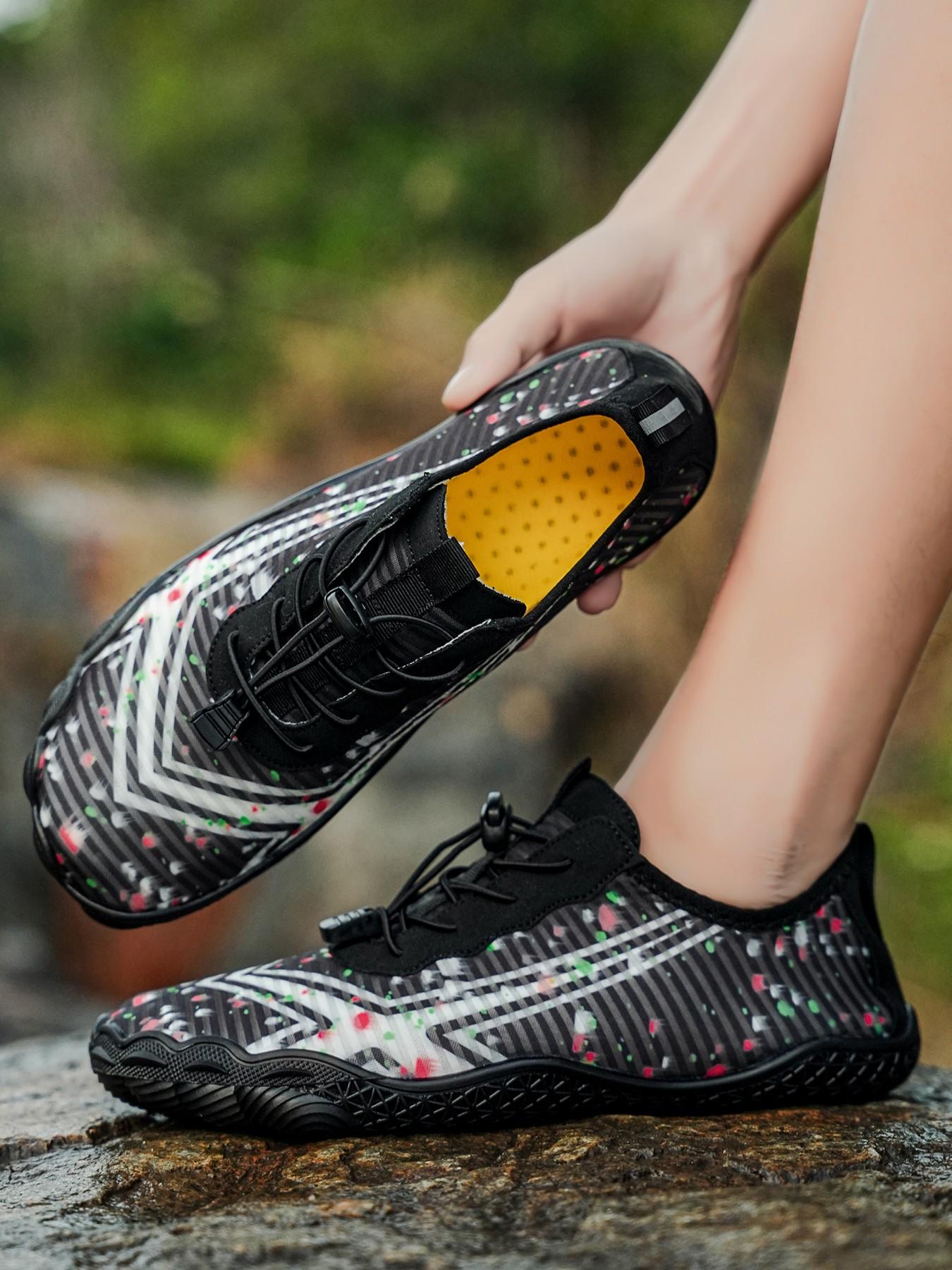 Trendy Printed Beach Shoes, Couple Quick-Dry Breathable Hiking Shoes, Soft Sole Anti-Slip Durable Water Shoes, Surfing Snorkeling Versatile Shoes