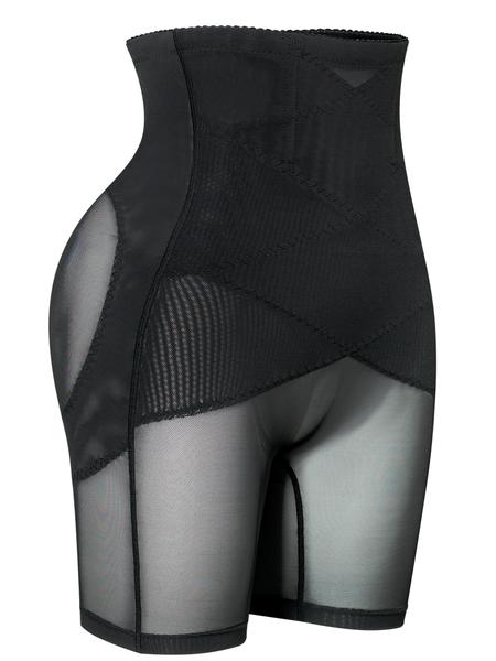 Women's Solid Sheer High Waist Shapewear Shorts, Basic High Stretch Tummy Control Shaper, Ladies Shapewear Bottoms for Daily Wear