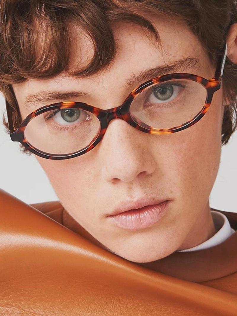 Vintage Oval Frame Eyeglasses, Blue Light Blocking Eyeglasses for Women & Men, Fashion Eyeglasses for Work, Daily Clothing Decor, Perfect for Student Daily Use